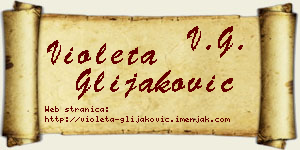 Violeta Glijaković vizit kartica
